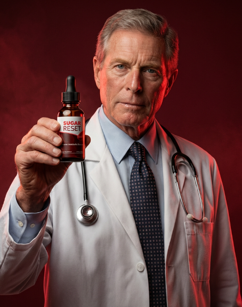 Doctor holding a bottle of Sugar Reset blood sugar support supplement